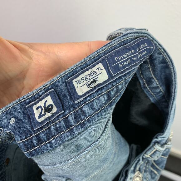 Miss Me Bling Embellished Festival Boot Cut Jeans 26 x 33 JE5836B7L - Picture 10 of 12